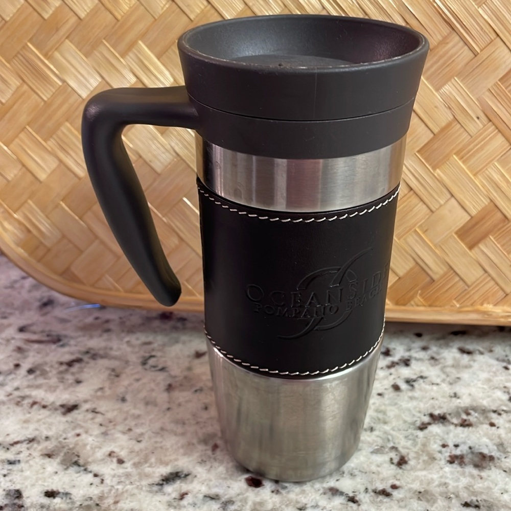 Cutter & Buck® Mug American Classic Leather 14oz Oceanside Pompano Beach